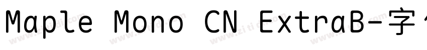 Maple Mono CN ExtraB字体转换